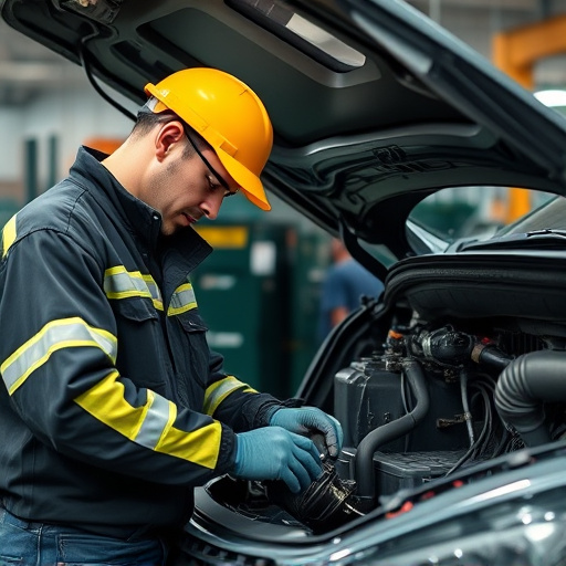 auto technician working