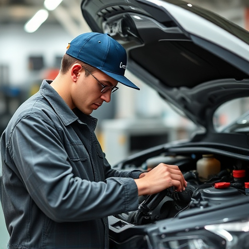 auto technician working