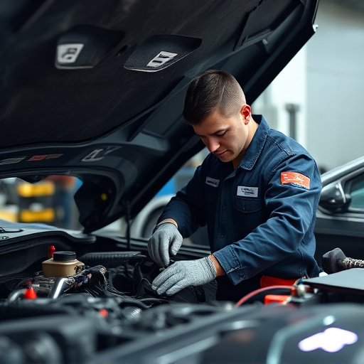 auto technician working