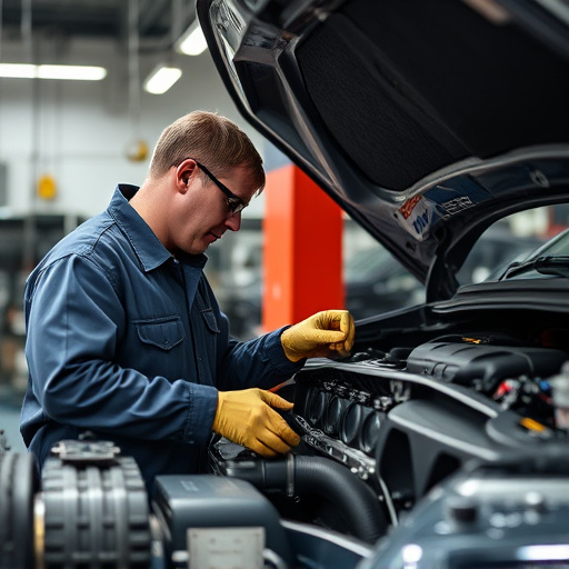 auto technician working