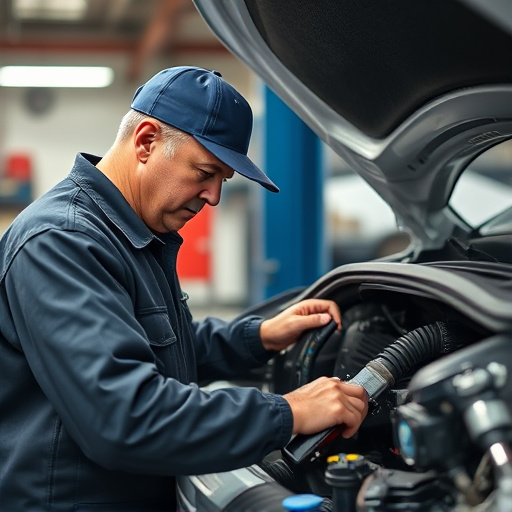 auto technician working