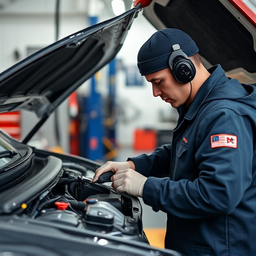 auto technician working