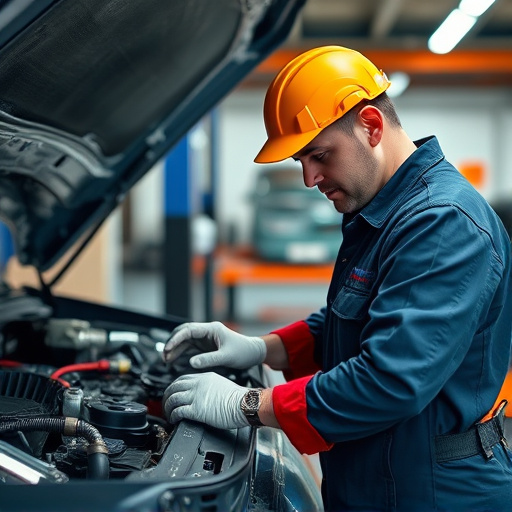 auto technician working