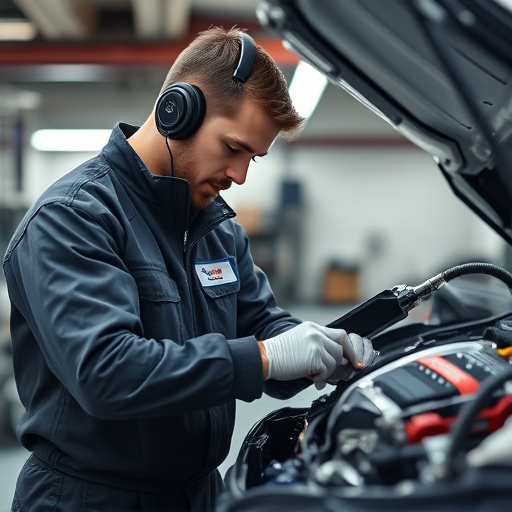 auto technician working