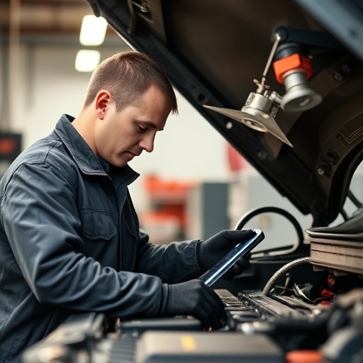 auto technician working