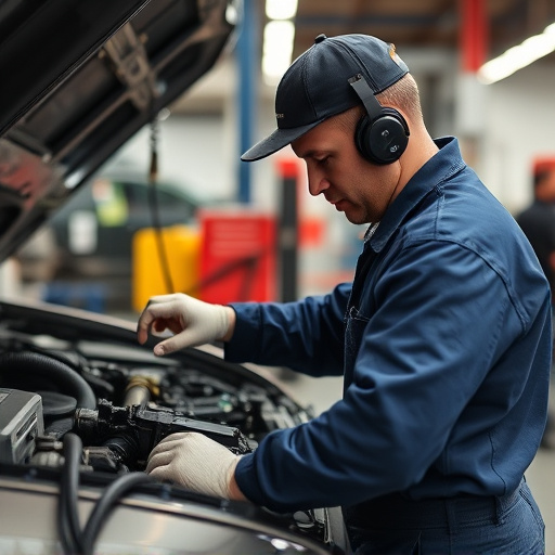 auto technician working