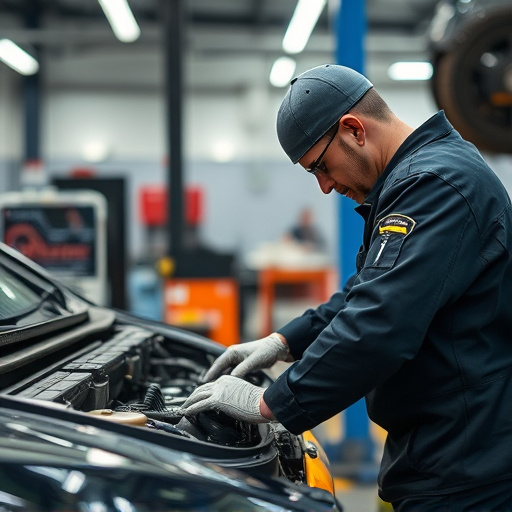 auto technician working