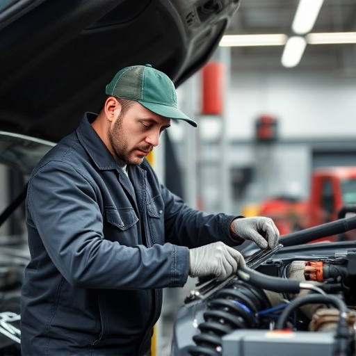 auto technician working