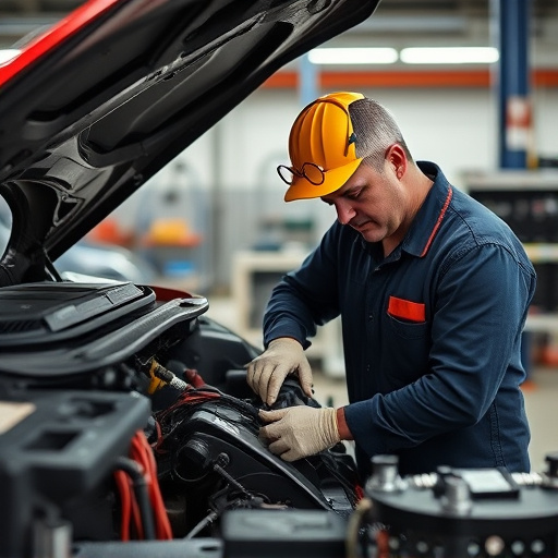 auto technician working