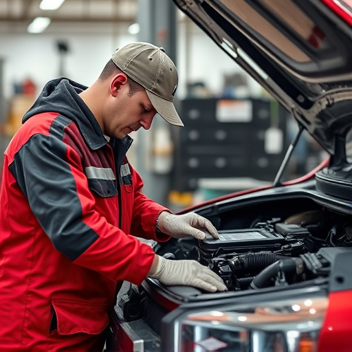 auto technician working