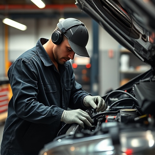 auto technician working