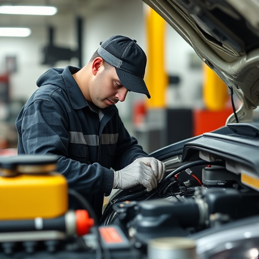 auto technician working