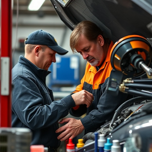 auto technician working
