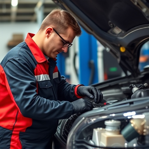 auto technician working
