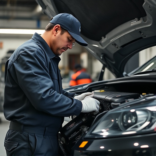 auto technician working