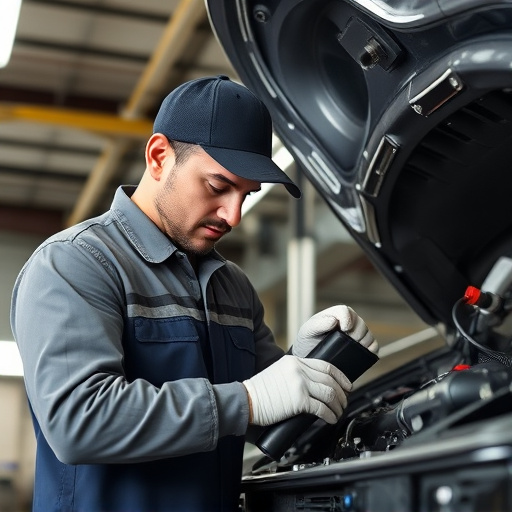 auto technician working