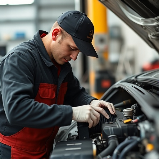 auto technician working