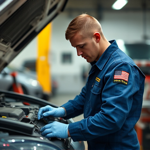 auto technician working