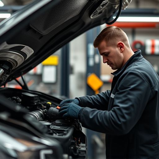 auto technician working