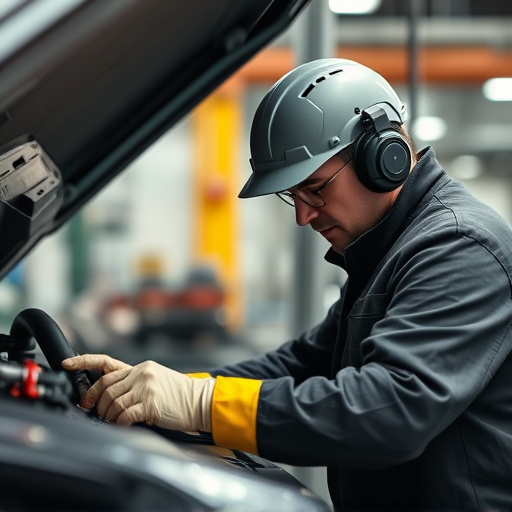 auto technician working