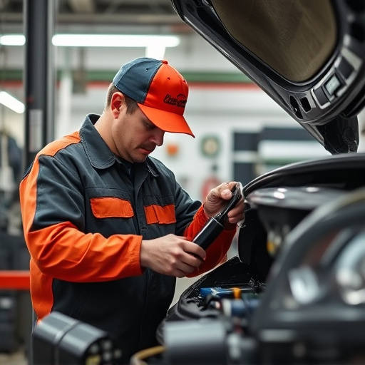 auto technician working