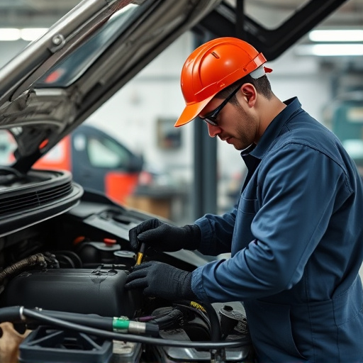 auto technician working
