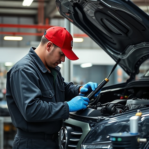 auto technician working