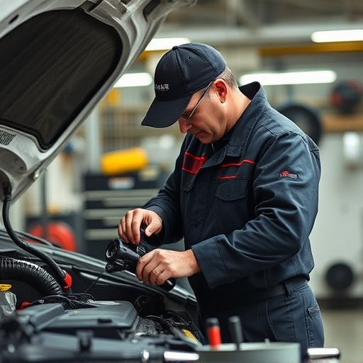 auto technician working