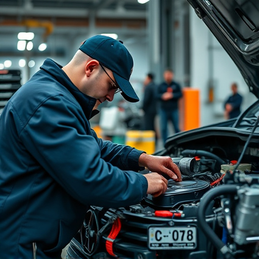 auto technician working