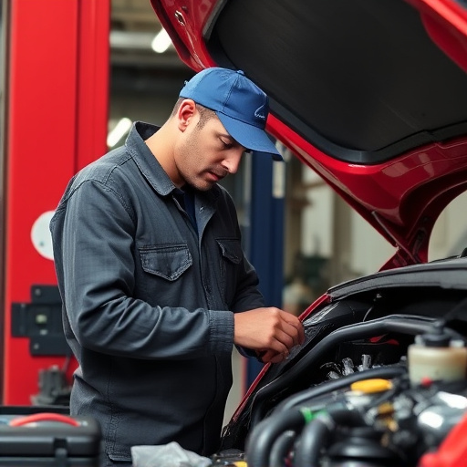 auto technician working