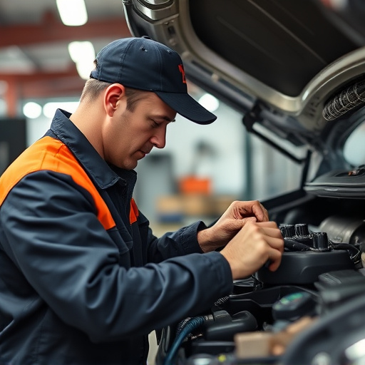auto technician working