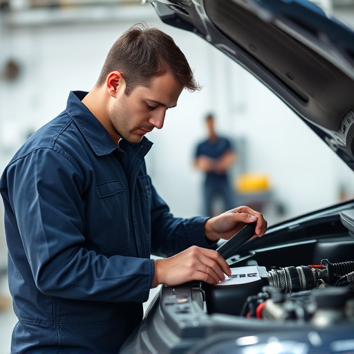 auto technician working