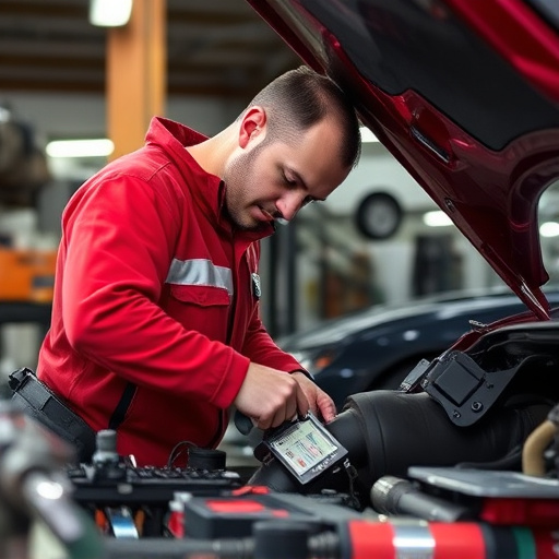 auto technician working