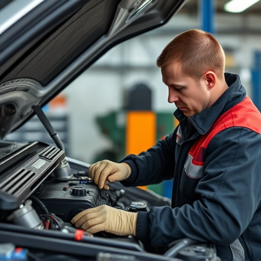 auto technician working