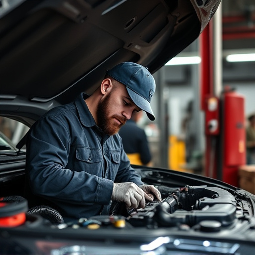auto technician working
