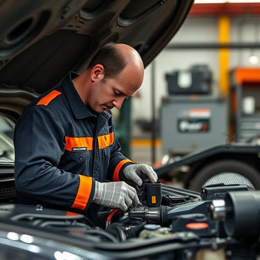 auto technician working