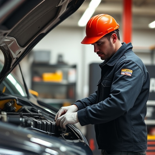 auto technician working