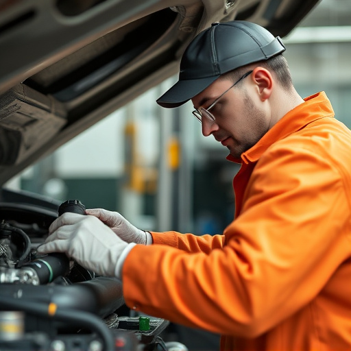 auto technician working