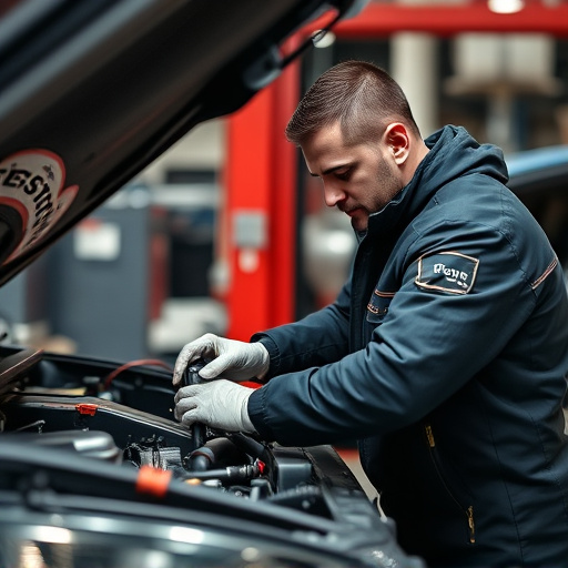 auto technician working