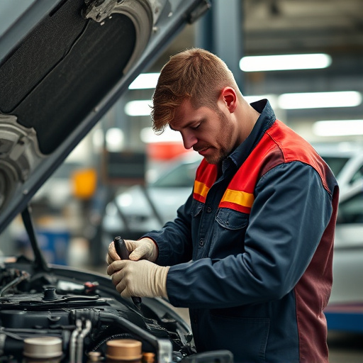 auto technician working