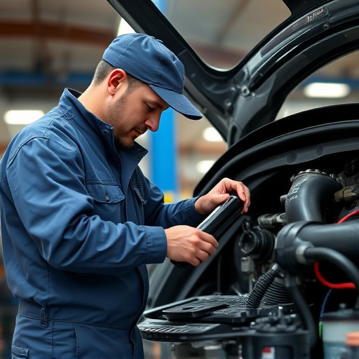 auto technician working
