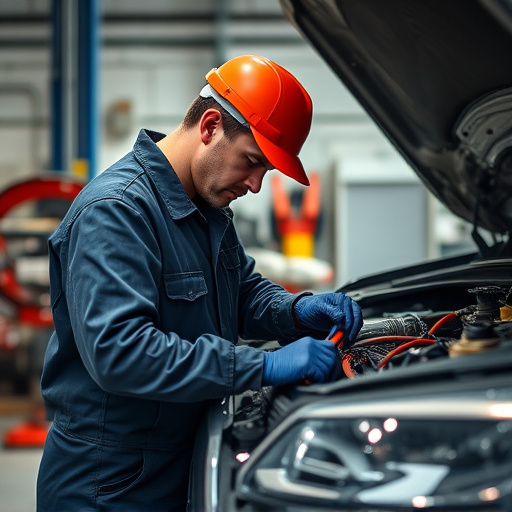 auto technician working