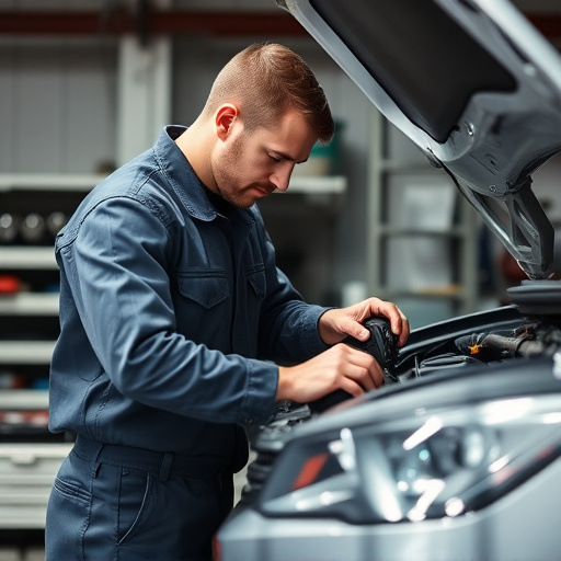 auto technician working