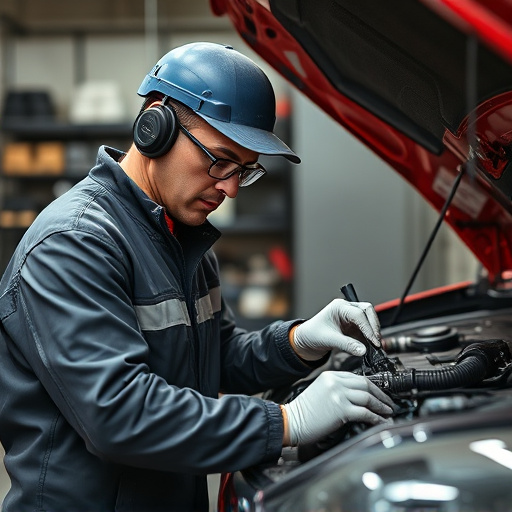 auto technician working