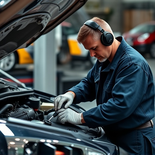 auto technician working