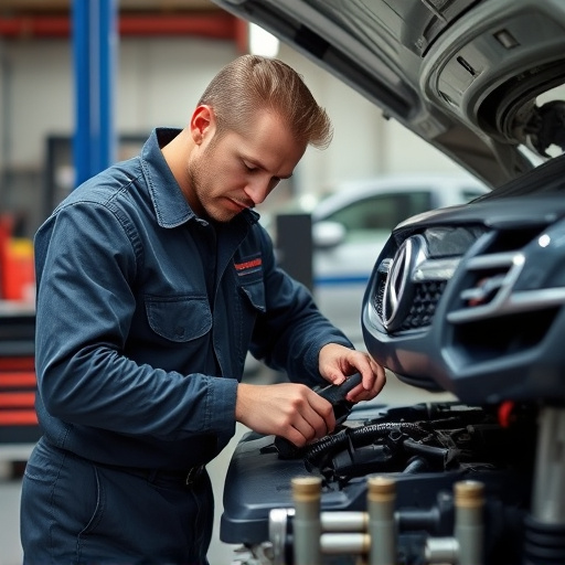 auto technician working