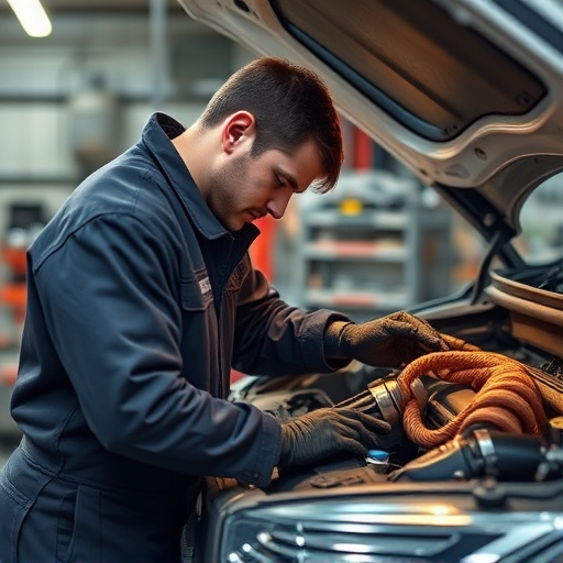 auto technician working