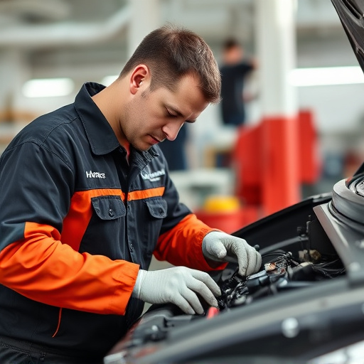 auto technician working