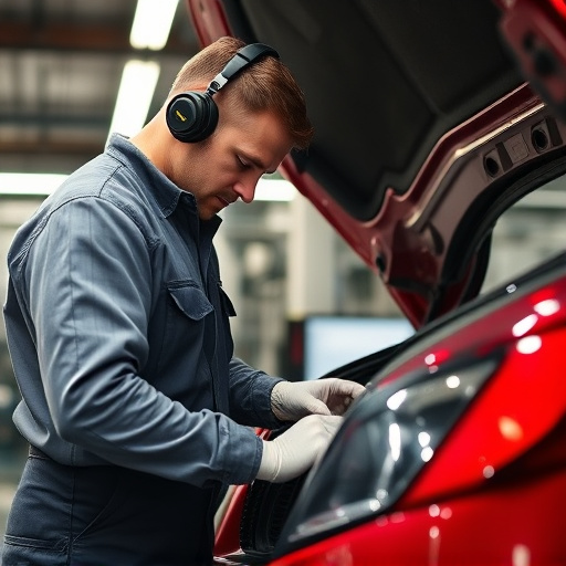 auto technician working