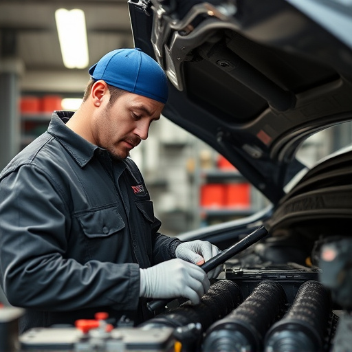 auto technician working